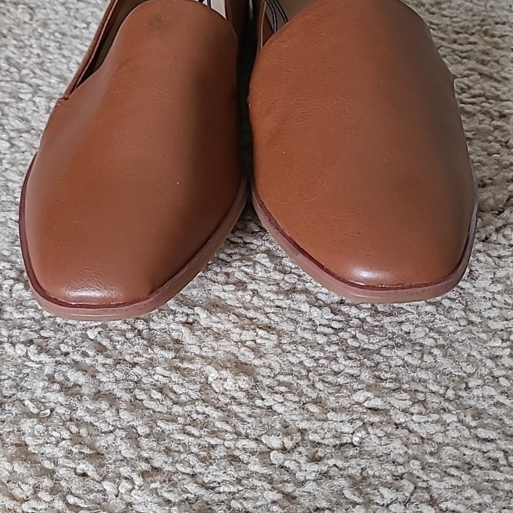 ALDO Cognac Leather Slip-On Loafer Flats Size US 11 / NWOT - Picture 5 of 11